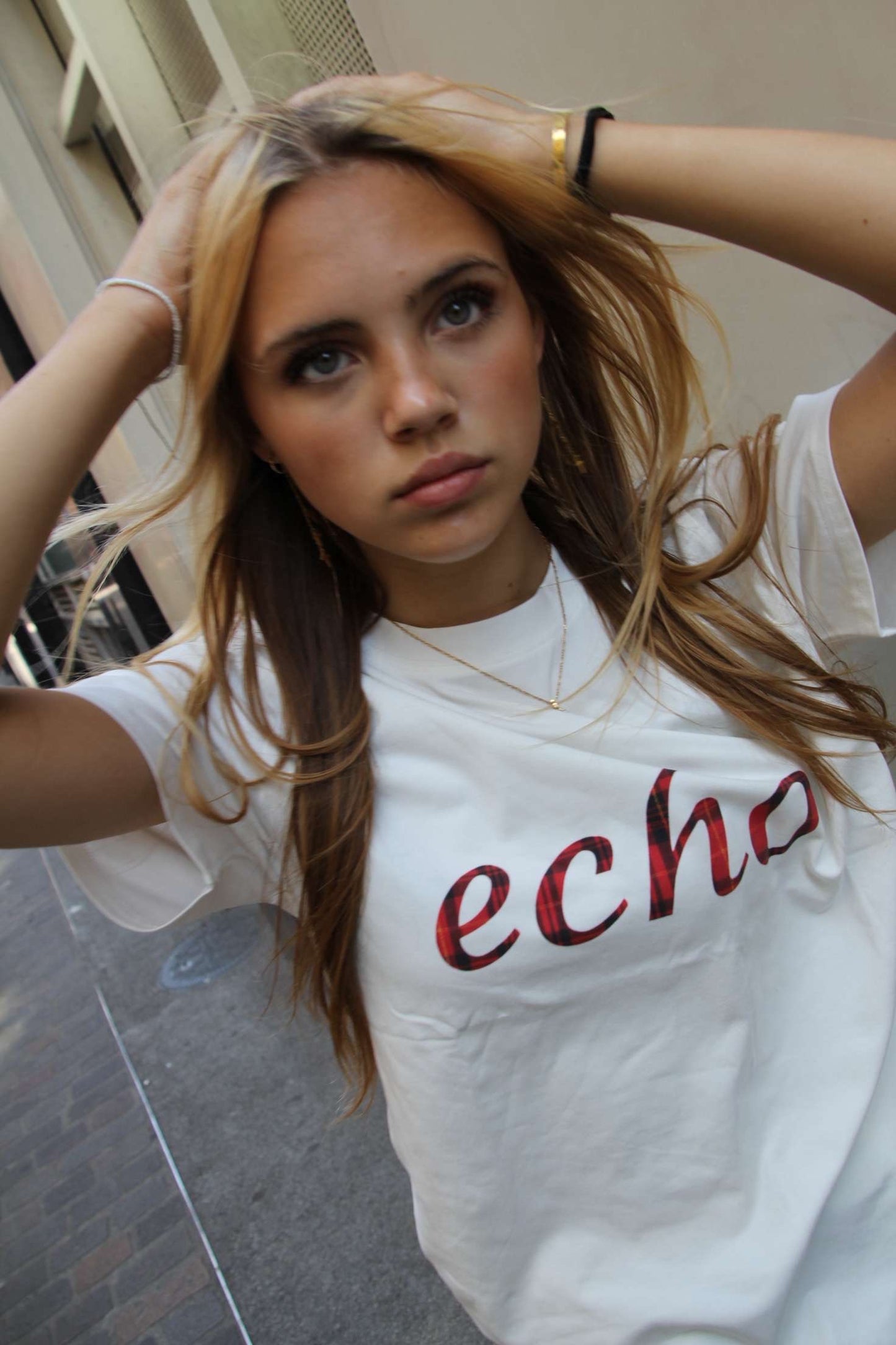 PLAID TEE